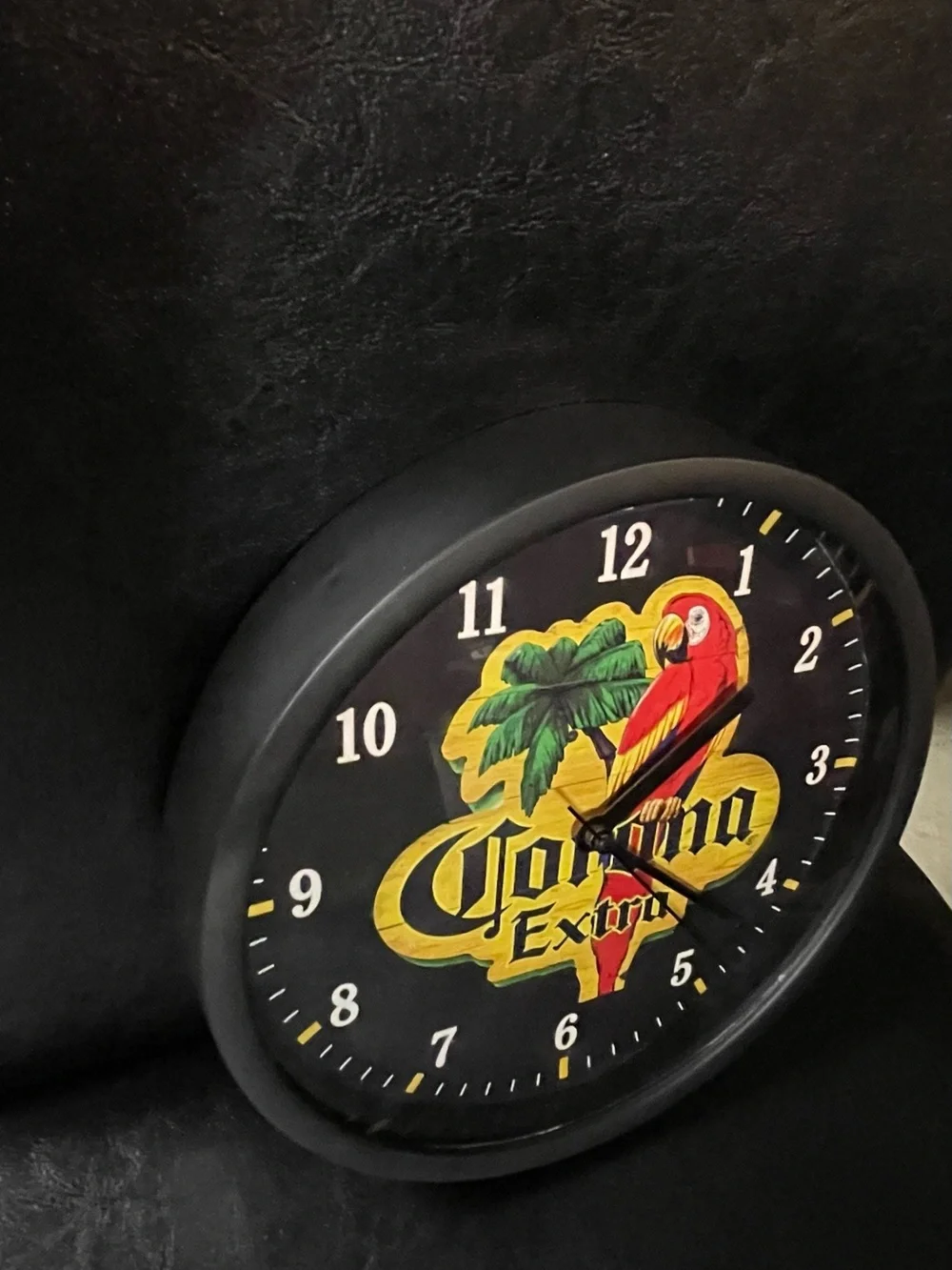 Parrot Wall Clock - Black & Yellow